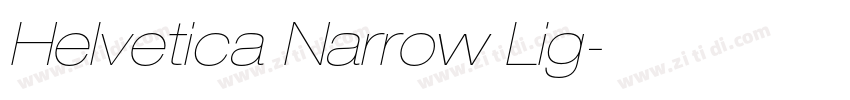 Helvetica Narrow Lig字体转换